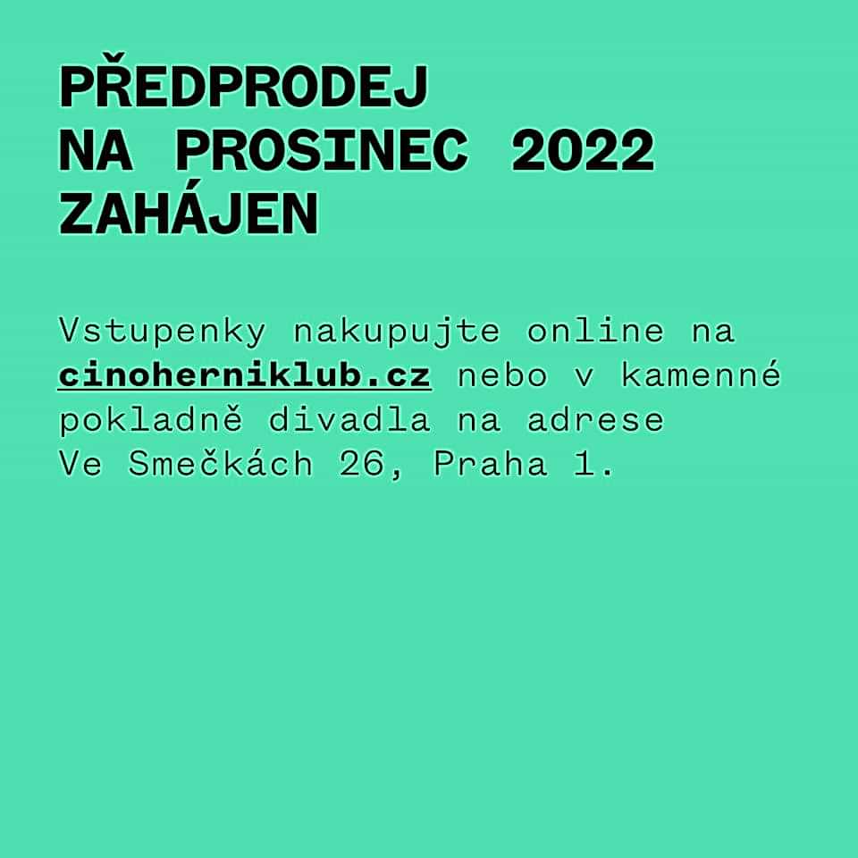 Předprodej prosinec 2022